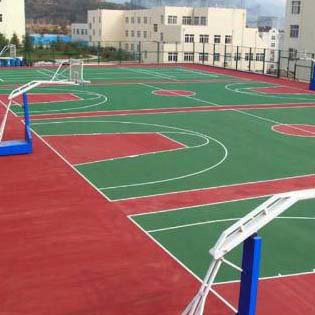 學校籃球場地施工 專業劃線施工